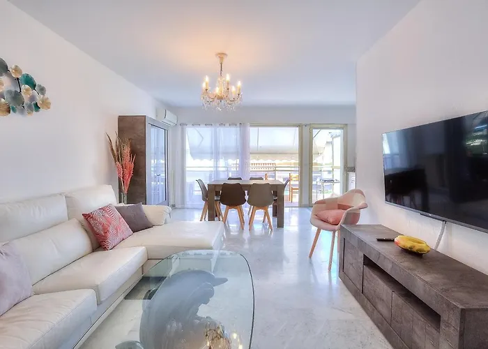 Le Sun-Beach - Spacieux 3 Pieces Avec Parking A 400 M Des Plages De Juan-Les-Pins